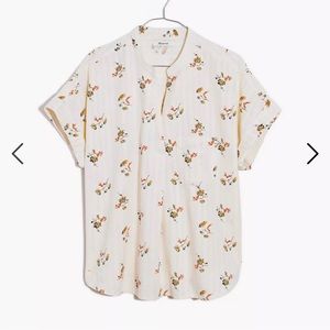 Madewell Bower Popover Shirt in Marseille Daisies